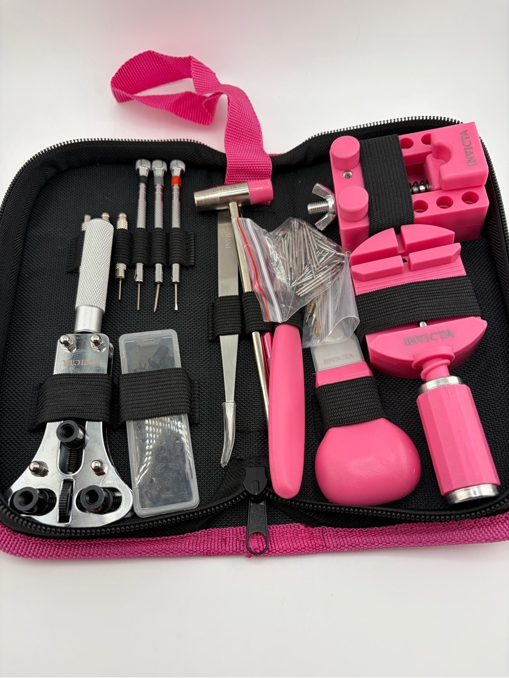 Invicta Pink Watch Repair Tool Kit with Case